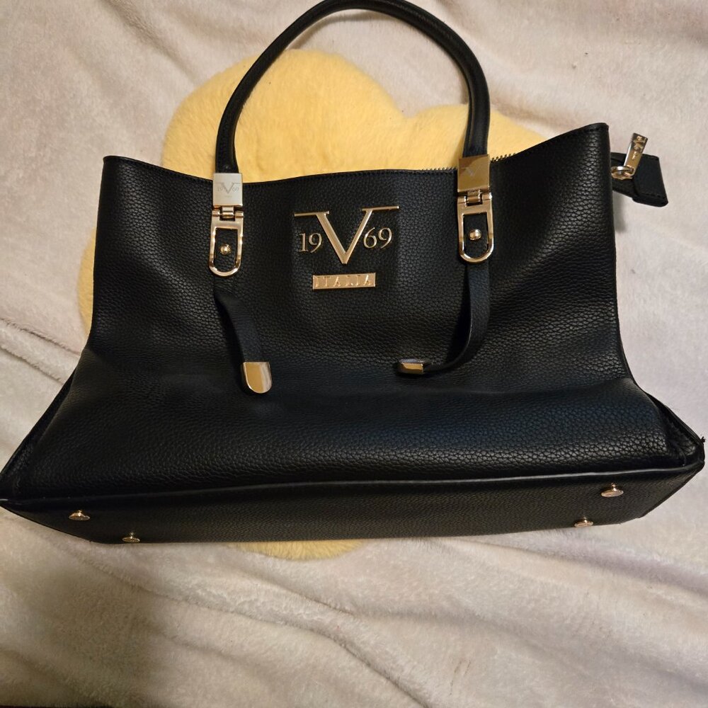 19V69 Italia Top Handle Bag, 12" X 9" X 5"